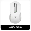 Logitech Signature M650 L Full Size Wireless Mouse White Customizable Side Buttons, Bluetooth, for PC/Mac/Multi-Device/Chromebook
